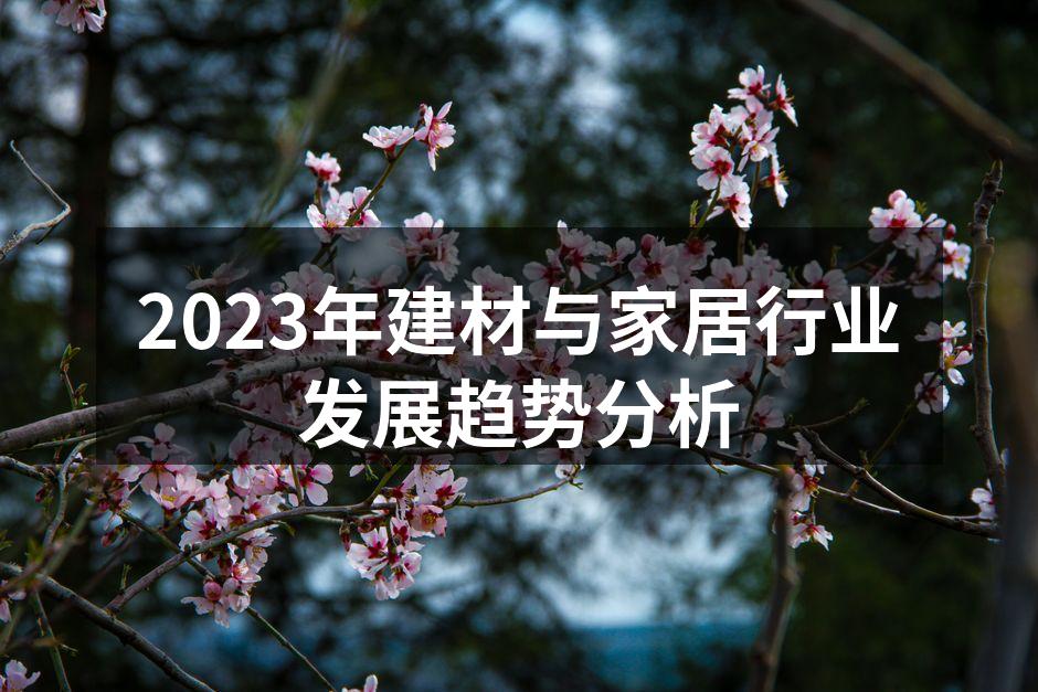 2023年建材与家居行业发展趋势分析